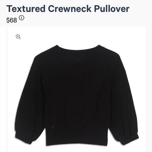 Lululemon Textured crewneck pullover top size 4